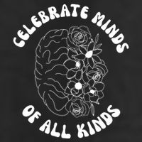 Celebrate Minds Of All Kinds Floral Brain Adult Drive Performance Visor