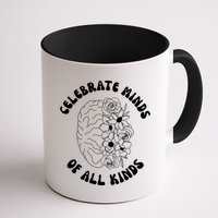 Celebrate Minds Of All Kinds Floral Brain Mug