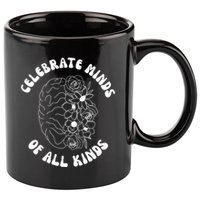 Celebrate Minds Of All Kinds Floral Brain 11oz C Handle Ceramic Mug