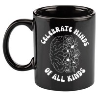 Celebrate Minds Of All Kinds Floral Brain 11oz C Handle Ceramic Mug