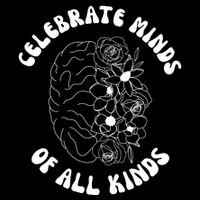 Celebrate Minds Of All Kinds Floral Brain Drawstring Bag