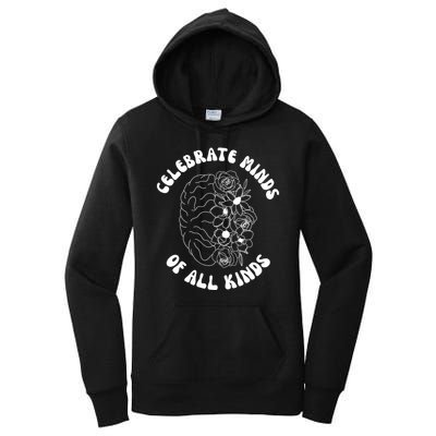 Celebrate Minds Of All Kinds Floral Brain Women's Pullover Hoodie
