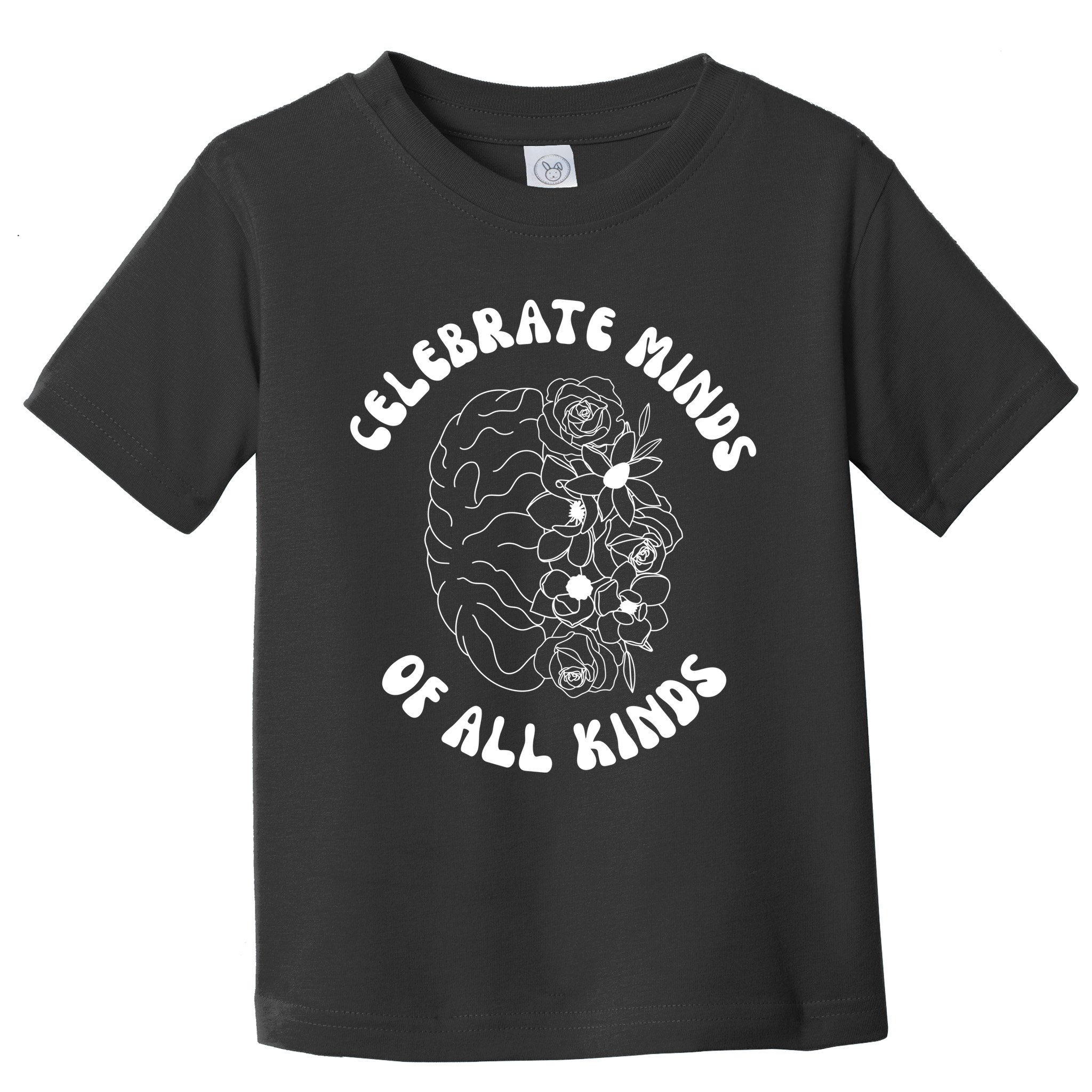 Celebrate Minds Of All Kinds Floral Brain Toddler T-Shirt