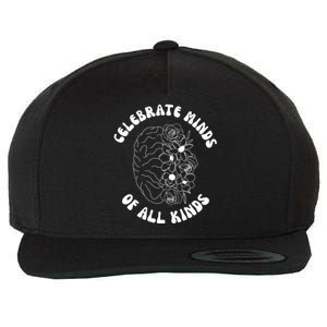 Celebrate Minds Of All Kinds Floral Brain Wool Snapback Cap