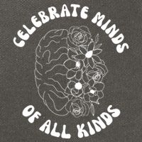 Celebrate Minds Of All Kinds Floral Brain Cotton Canvas Backpack