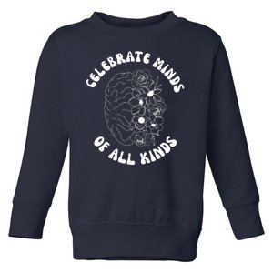 Celebrate Minds Of All Kinds Floral Brain Toddler Sweatshirt