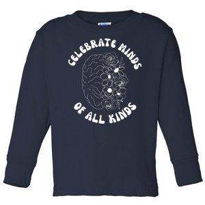 Celebrate Minds Of All Kinds Floral Brain Toddler Long Sleeve Shirt