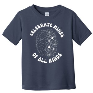 Celebrate Minds Of All Kinds Floral Brain Toddler T-Shirt