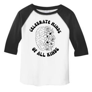 Celebrate Minds Of All Kinds Floral Brain Toddler Fine Jersey T-Shirt