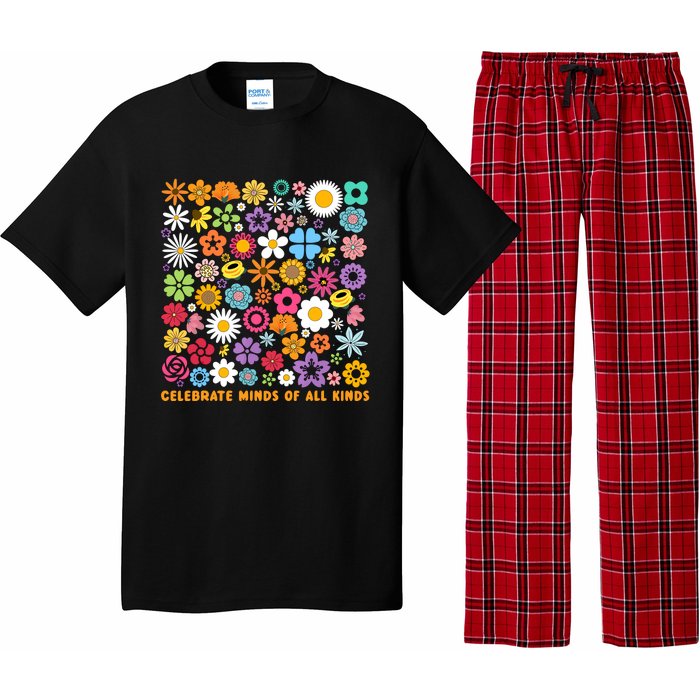 Celebrate Minds Of All Kinds Flowers Neurodiversity Autism Pajama Set