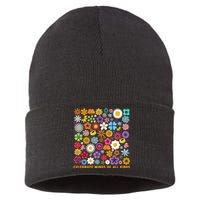 Celebrate Minds Of All Kinds Flowers Neurodiversity Autism Sustainable Knit Beanie