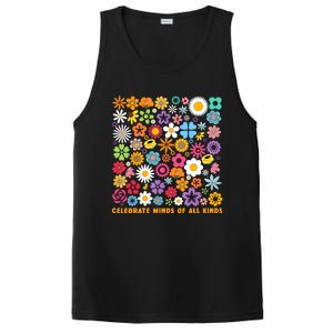 Celebrate Minds Of All Kinds Flowers Neurodiversity Autism PosiCharge Competitor Tank