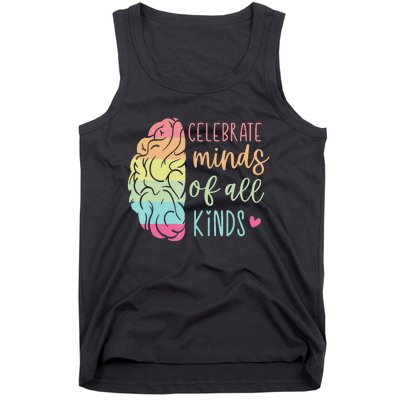 Celebrate Minds Of All Kinds Neurodiversity Autism Awareness Tank Top