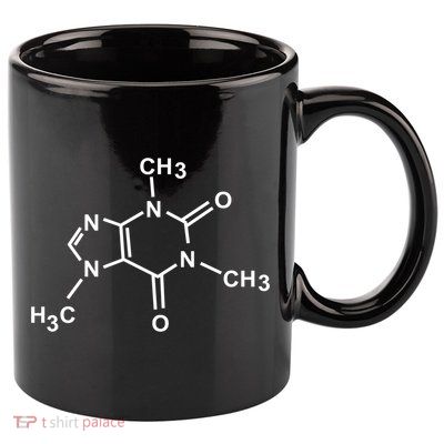 Caffeine Molecule Organic Chemistry Coffee Meaningful Gift 11oz C Handle Ceramic Mug
