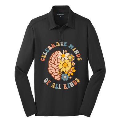 Celebrate Minds Of All Kinds Neurodiversity Autism Silk Touch Performance Long Sleeve Polo