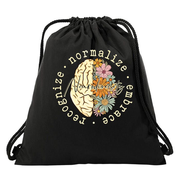 Celebrate Minds Of All Kinds Autism Awareness Neurodiversity Drawstring Bag