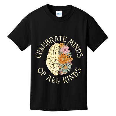 Celebrate Minds Of All Kinds Neurodiversity Autism Kids T-Shirt