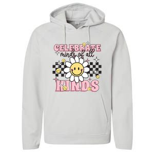 Celebrate Minds Of All Kinds Neurodiversity Autism Performance Fleece Hoodie