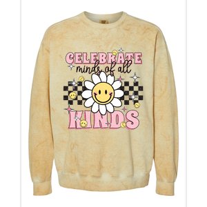 Celebrate Minds Of All Kinds Neurodiversity Autism Colorblast Crewneck Sweatshirt