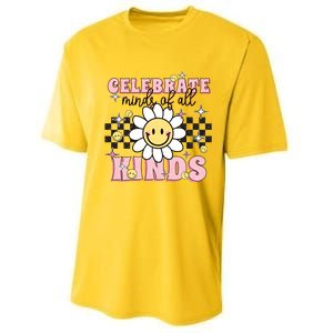 Celebrate Minds Of All Kinds Neurodiversity Autism Performance Sprint T-Shirt