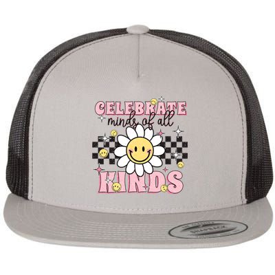 Celebrate Minds Of All Kinds Neurodiversity Autism Flat Bill Trucker Hat