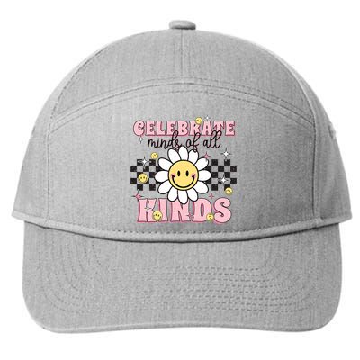 Celebrate Minds Of All Kinds Neurodiversity Autism 7-Panel Snapback Hat