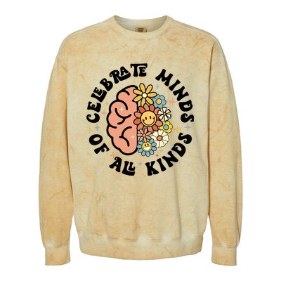 Celebrate Minds Of All Kinds Neurodiversity Autism Colorblast Crewneck Sweatshirt