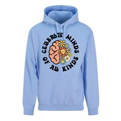 Celebrate Minds Of All Kinds Neurodiversity Autism Unisex Surf Hoodie