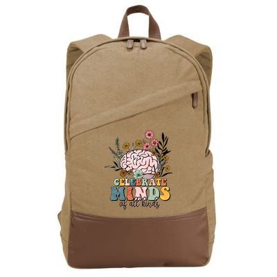 Celebrate Minds Of All Kinds Neurodiversity Autism Cotton Canvas Backpack