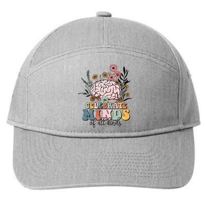 Celebrate Minds Of All Kinds Neurodiversity Autism 7-Panel Snapback Hat