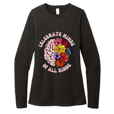 Celebrate Minds Of All Kinds Neurodiversity Autism Awareness Womens CVC Long Sleeve Shirt