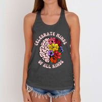 Celebrate Minds Of All Kinds Neurodiversity Autism Awareness Women's Knotted Racerback Tank