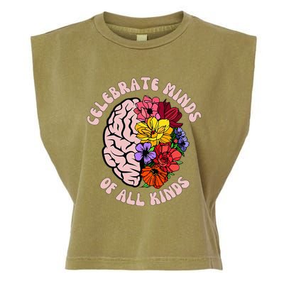 Celebrate Minds Of All Kinds Neurodiversity Autism Awareness Garment-Dyed Women's Muscle Tee