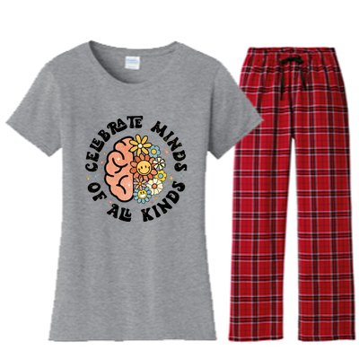 Celebrate Minds Of All Kinds Neurodiversity Autism Women's Flannel Pajama Set