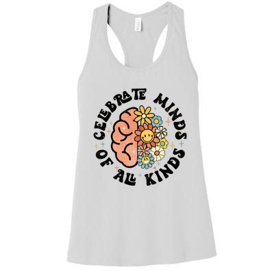 Celebrate Minds Of All Kinds Neurodiversity Autism Women's Racerback Tank