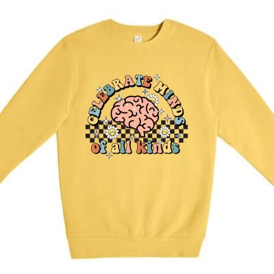 Celebrate Minds Of All Kinds Neurodiversity Autism Premium Crewneck Sweatshirt