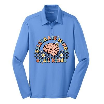 Celebrate Minds Of All Kinds Neurodiversity Autism Silk Touch Performance Long Sleeve Polo