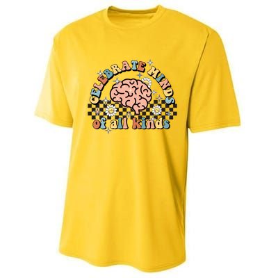 Celebrate Minds Of All Kinds Neurodiversity Autism Performance Sprint T-Shirt