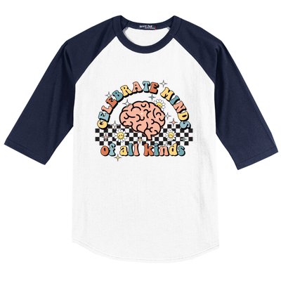 Celebrate Minds Of All Kinds Neurodiversity Autism Baseball Sleeve Shirt