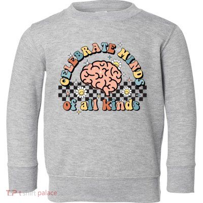 Celebrate Minds Of All Kinds Neurodiversity Autism Toddler Sweatshirt