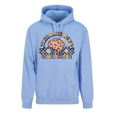 Celebrate Minds Of All Kinds Neurodiversity Autism Unisex Surf Hoodie