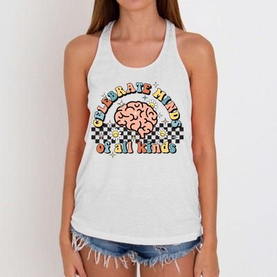Celebrate Minds Of All Kinds Neurodiversity Autism Women's Knotted Racerback Tank