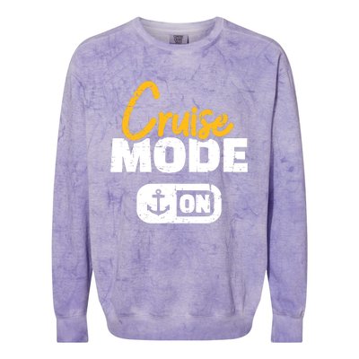 Cruise Mode On Colorblast Crewneck Sweatshirt