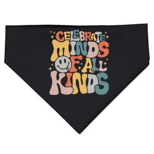 Celebrate Minds Of All Kinds Mental Health Autism Awareness USA-Made Doggie Bandana