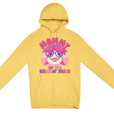 Cute Mommy Of The Birthday Shark Premium Pullover Hoodie