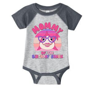 Cute Mommy Of The Birthday Shark Infant Baby Jersey Bodysuit