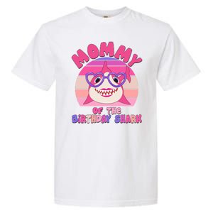 Cute Mommy Of The Birthday Shark Garment-Dyed Heavyweight T-Shirt