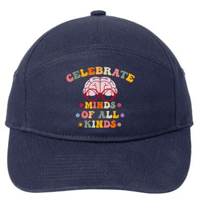 Celebrate Minds Of All Kinds Mental Health Autism Awareness 7-Panel Snapback Hat