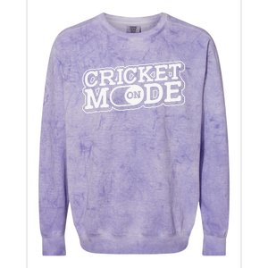 Cricket Mode On Cricket Player Cricketer Colorblast Crewneck Sweatshirt