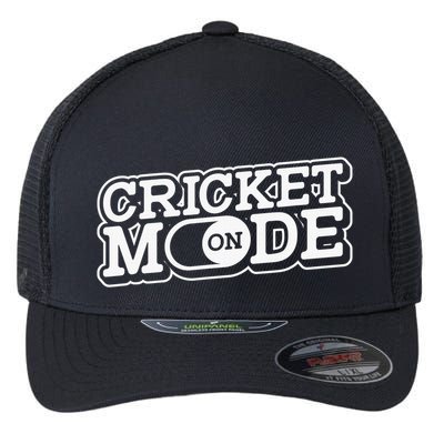 Cricket Mode On Cricket Player Cricketer Flexfit Unipanel Trucker Cap